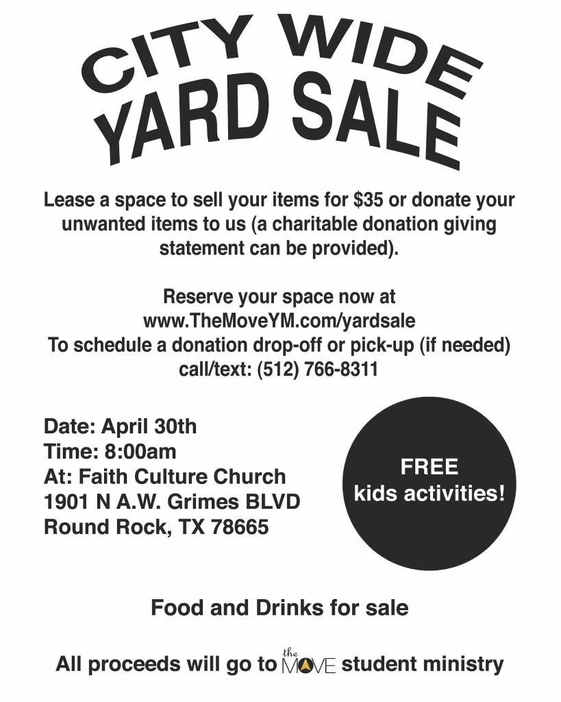 the move yard sale