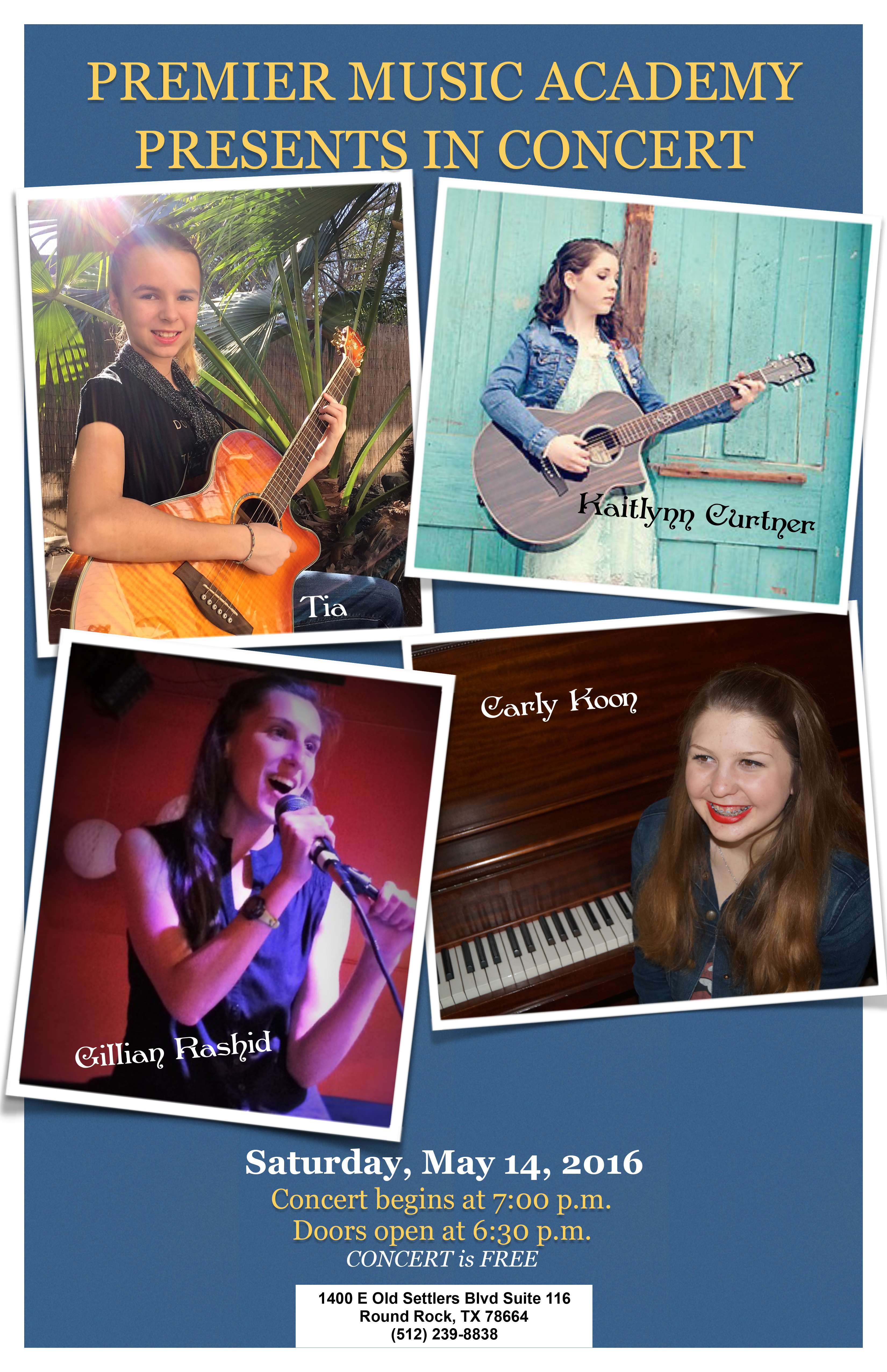 Free Concert at Premier Music Academy