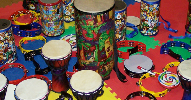 Drum circle at the Library