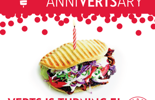 Free Entrée at VERTS to Celebrate 5th Anniversary