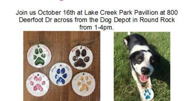 Ceramic Lodge Dog Paw Ornament Event