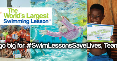 World’s Largest Swimming Lesson at Cat Hollow Pool