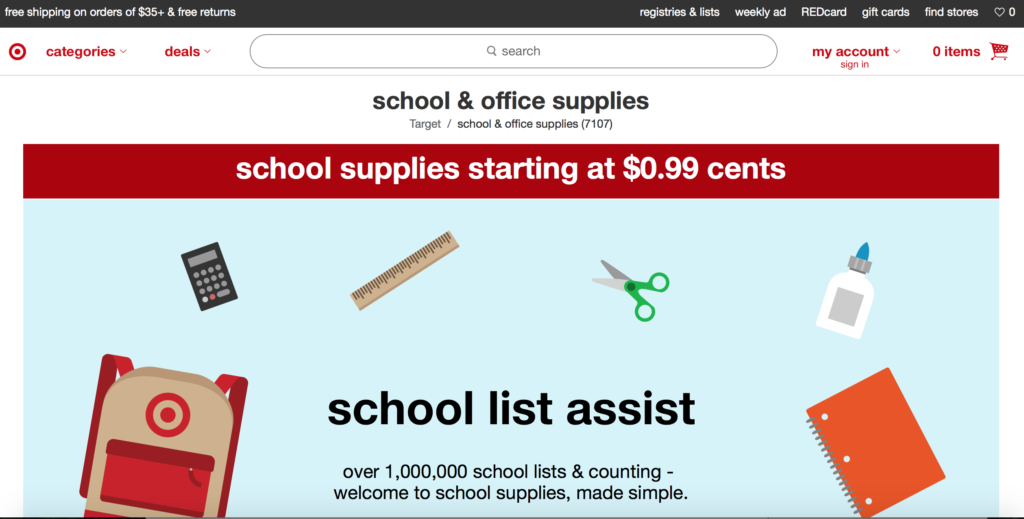 Best Back to School Shopping Tip: Target 