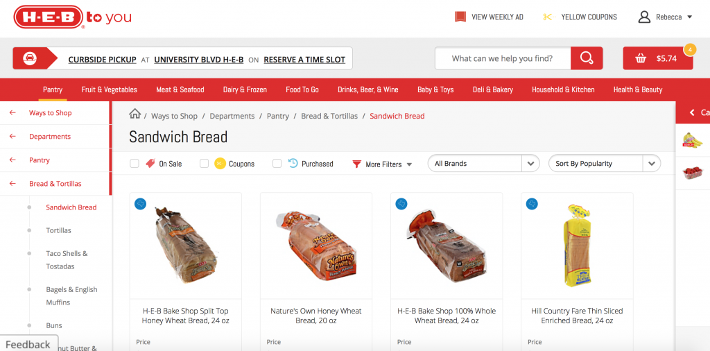 Tips for H-E-B Curbside