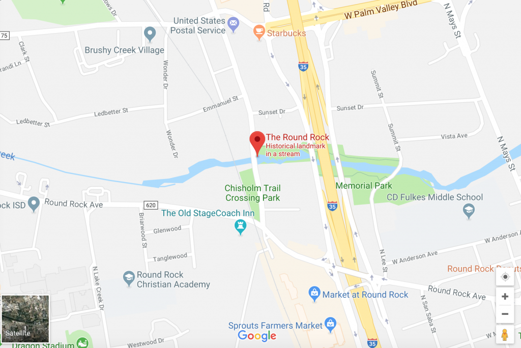 Where is the Round Rock in Round Rock, Texas?