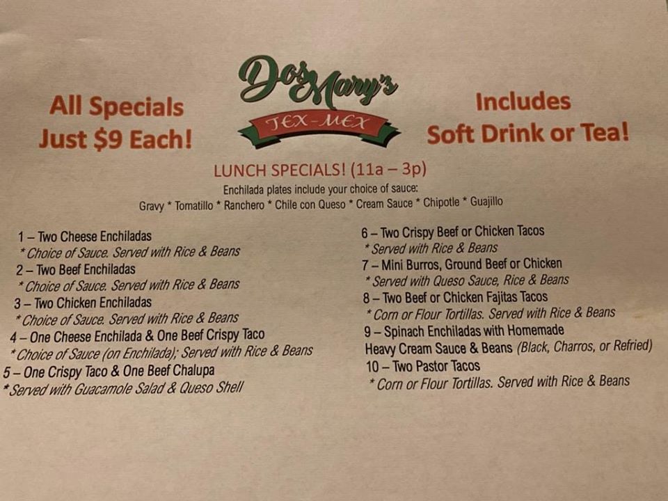 Dos Mary's Tex-Mex Bar & Grill