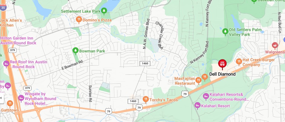 Dell Diamond Map View
