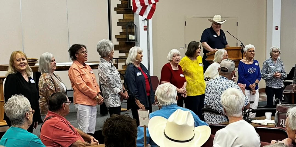 Round Rock High School alum at the 2025 multi-class reunion in May 2025.
